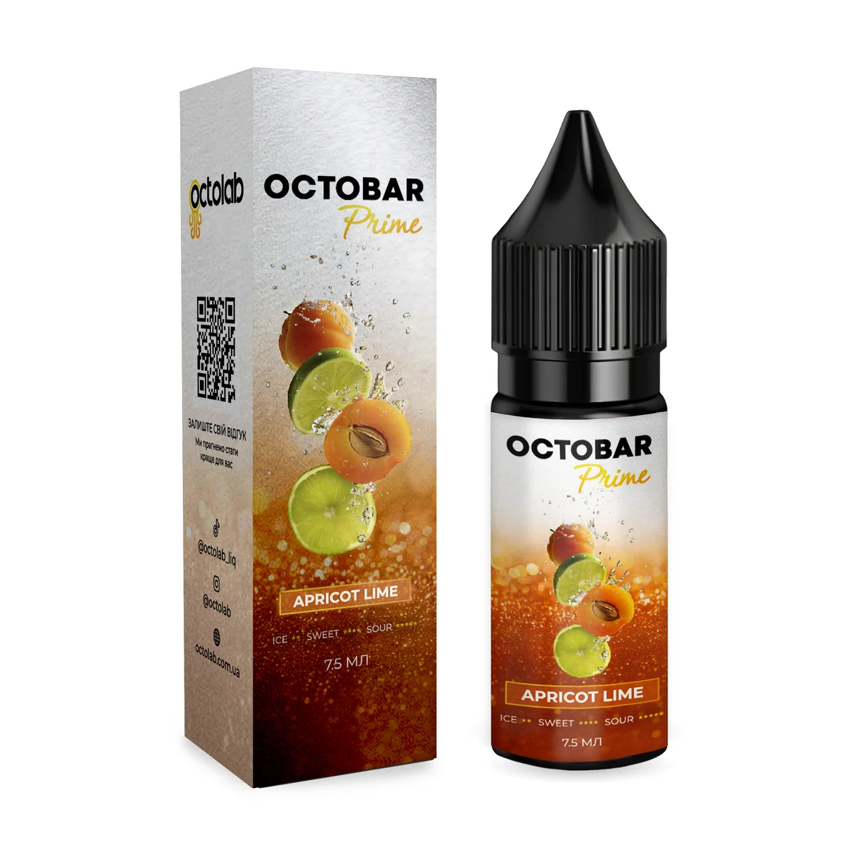 OCTOBAR PRIME Apricot Lime 15мл