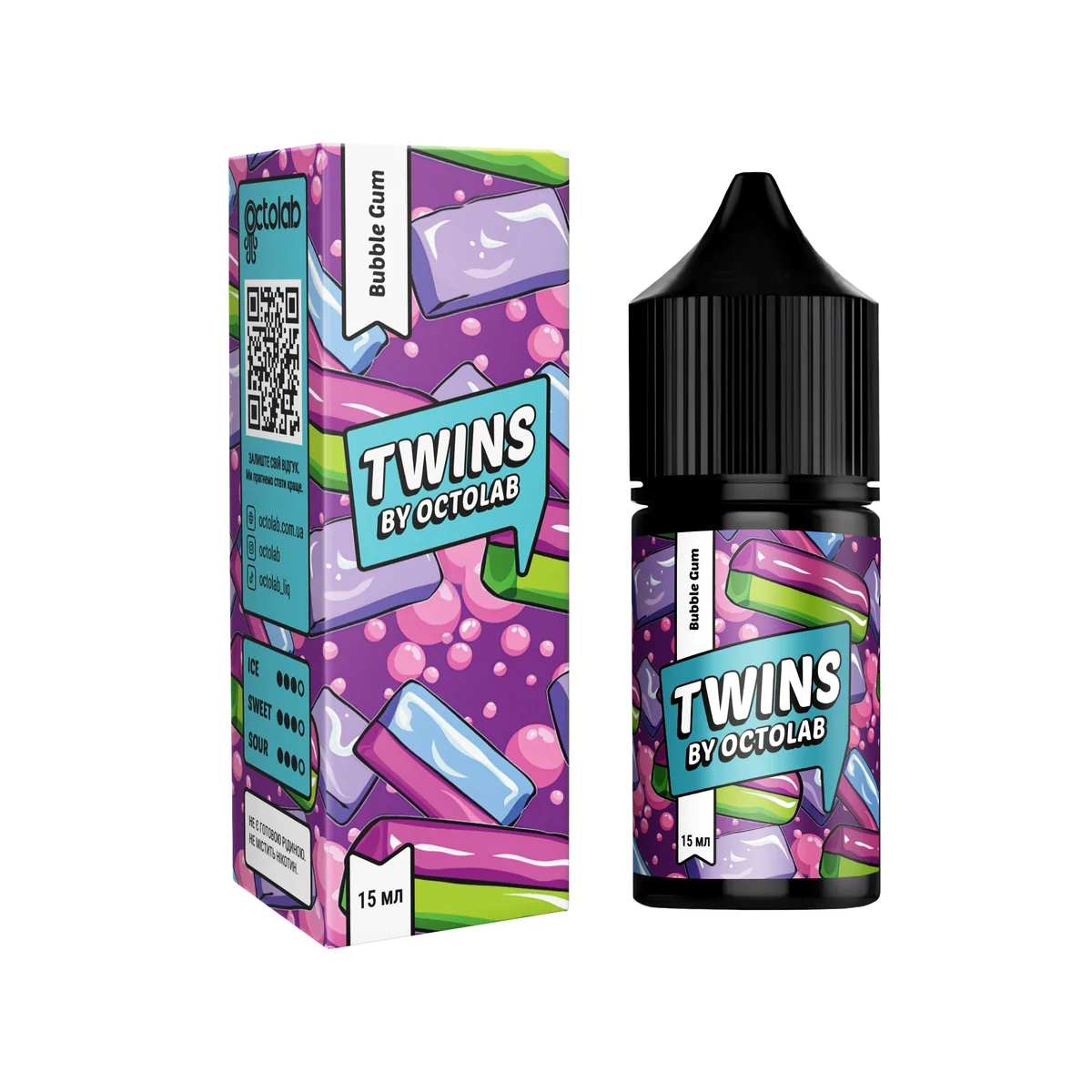 OCTOBAR TWINS Bubble Gum 30мл